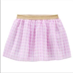 Carter’s Pink Glitter Glitter Gingham Tutu Skirt Size 24 Months NWT